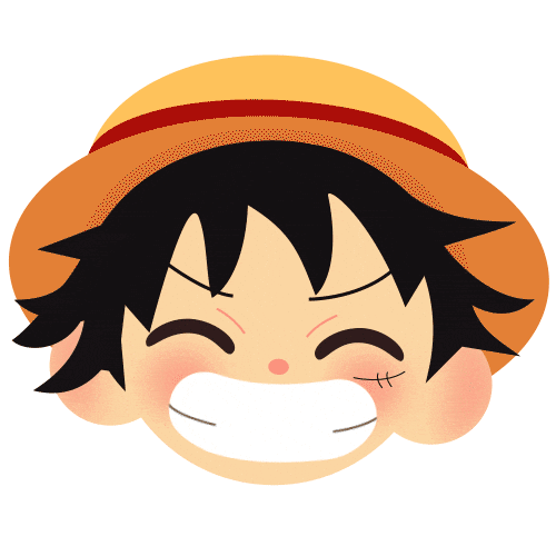 Chibi Luffy from One Piece grinning